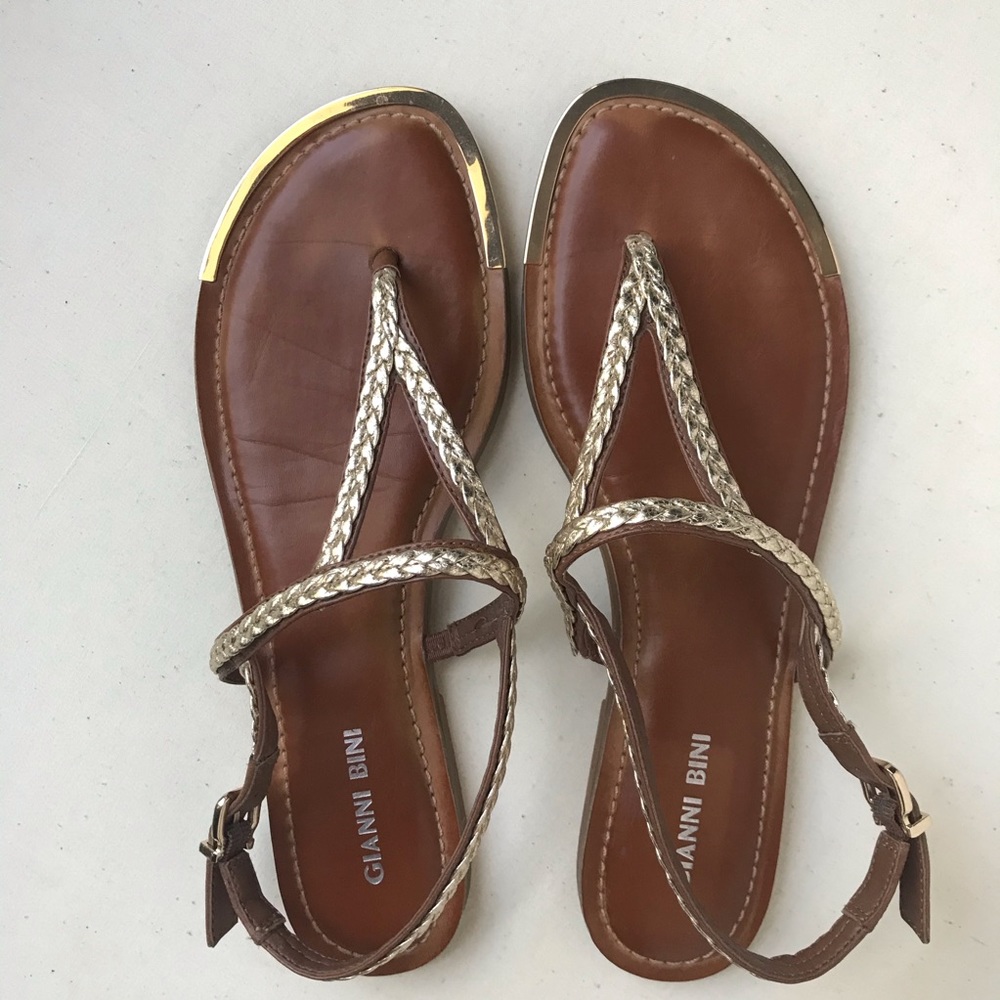 Gianni Bini Leather Sandals Size 8.5M
